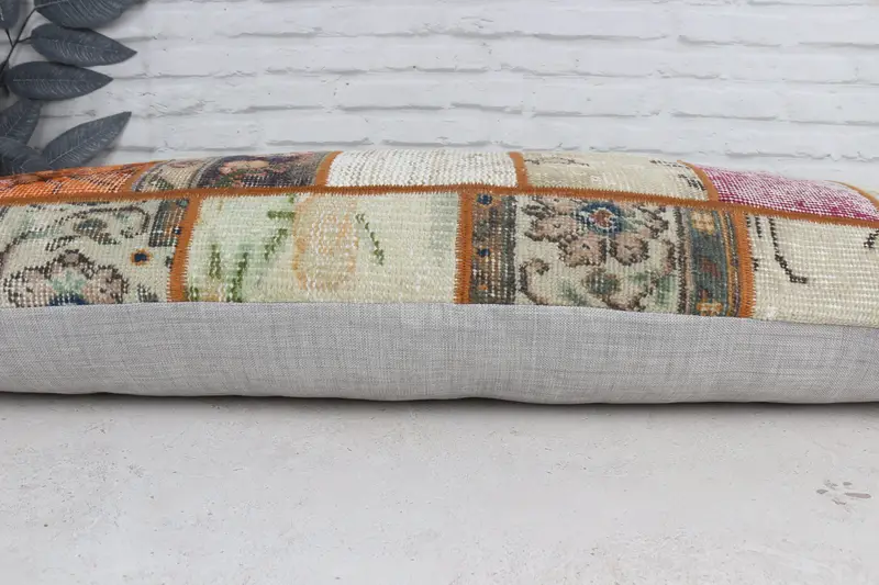 Aztec Cushion Case, Cushion Cover, Kilim Pillow, Gift Pillow, Aesthetic Pillow Case, 16x48 Orange Pillow Cover, Boho Throw Pillow, Boho Pillow - 5