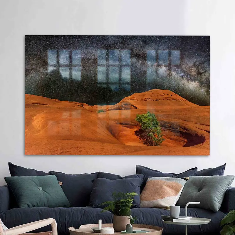 エレガントなプリントガラス：星空の風景 - モダンエレガンス