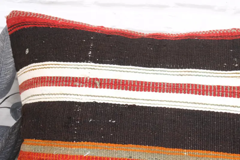 Floor Cushion Case, Pillow, Pillow for Sofa, 24x24 Brown Pillow, Vintage Kilim Pillow, Vintage Kilim Pillow Cushion, Boho Pillow - 2