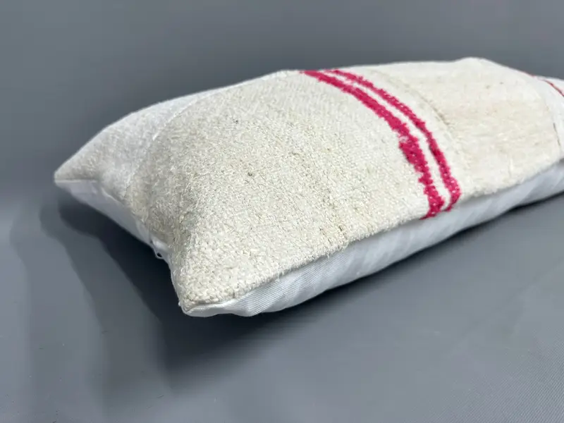 Pillow Sham, Vintage Pillow, Cozy Throw Cushion Case, Kilim Pillow Cover, Nautical Throw Pillow, 16x48 Beige Pillow Sham, Vintage Kilim Throw Pillow - 6