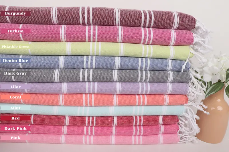 Turkish Towel, Gym Towel, Valentine Day Gift For Her, 40x24 Cotton Striped Towel, Kitchen Towel, Personalized Hand Towel, Custom Hand Towel - 1