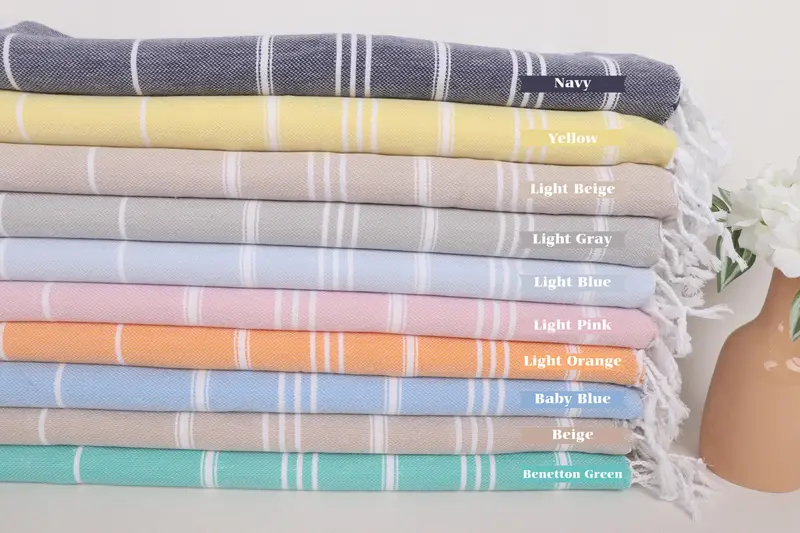 Turkish Towel, Gym Towel, Valentine Day Gift For Her, 40x24 Cotton Striped Towel, Kitchen Towel, Personalized Hand Towel, Custom Hand Towel - 2