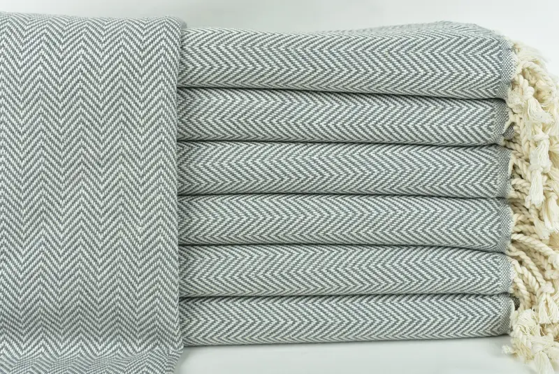 Custom Wedding Gifts, Xmas Gifts, Thin and lightweight Turkish peshtemal, Quick-Dry Beach Towel, 70x40 Cotton Herringbone Towel, Gift For Him - 1