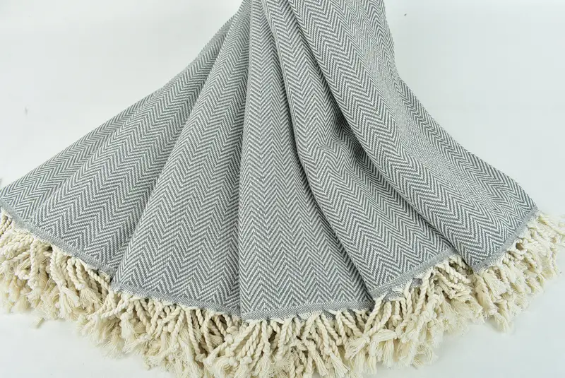 Custom Wedding Gifts, Xmas Gifts, Thin and lightweight Turkish peshtemal, Quick-Dry Beach Towel, 70x40 Cotton Herringbone Towel, Gift For Him - 4