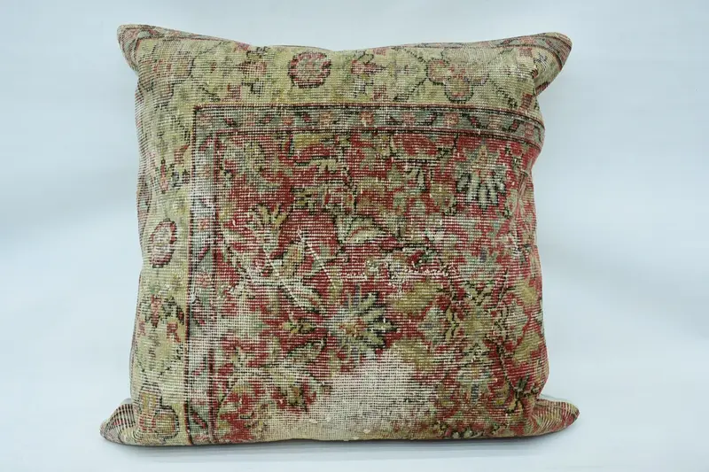Pastel Cushion Case, Vintage Kilim Pillow, Hippie Throw Pillow Case, 32x32 Red Pillow Case, Turkish Kilim Pillow, Turkish Pillow, Pillow Case - 4