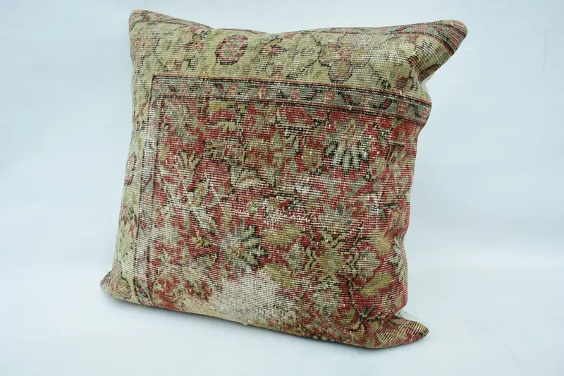 Pastel Cushion Case, Vintage Kilim Pillow, Hippie Throw Pillow Case, 32x32 Red Pillow Case, Turkish Kilim Pillow, Turkish Pillow, Pillow Case - 3