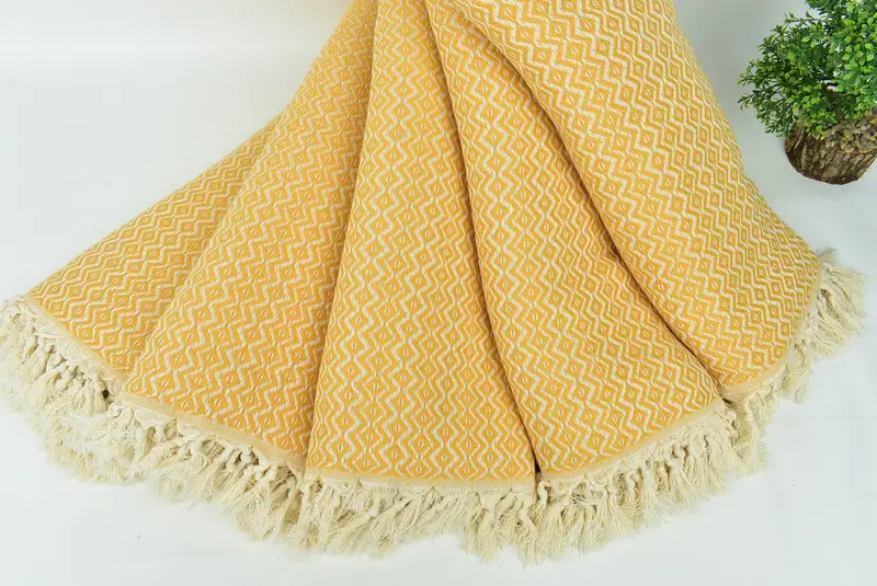 96x80 Cotton Diamond Towel, Halloween Blanket, Summer Gift, Throw Blanket, Decorative Blanket, Personalized Gifts, Beach Wedding Favor - 4