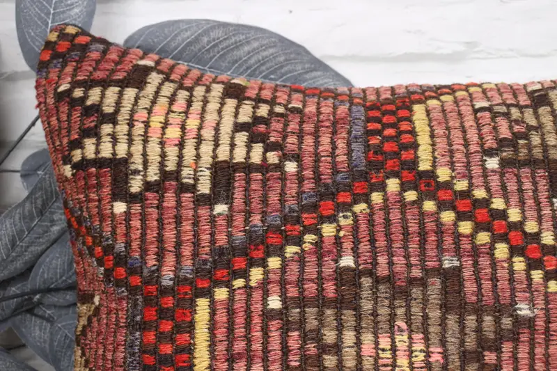 16x24 cojín rojo, una farsa de almohada única, almohada de regalo, cubierta de almohada, almohada de kilim, caja de cojín de interior, almohada de alfombra de kilim étnico - 2