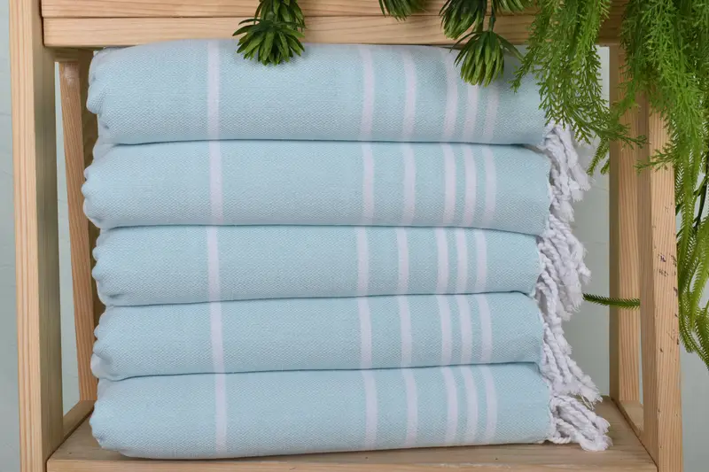 38x18 Cotton Striped Towel, Kitchen Towel, Personalized Kitchen Towel, Embroidery Towel, Bathroom Towels, Custom Name Towel, Embroidery Towels - 1