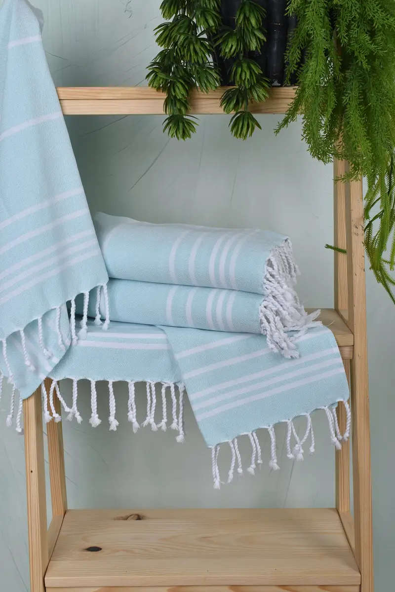 38x18 Cotton Striped Towel, Kitchen Towel, Personalized Kitchen Towel, Embroidery Towel, Bathroom Towels, Custom Name Towel, Embroidery Towels - 6