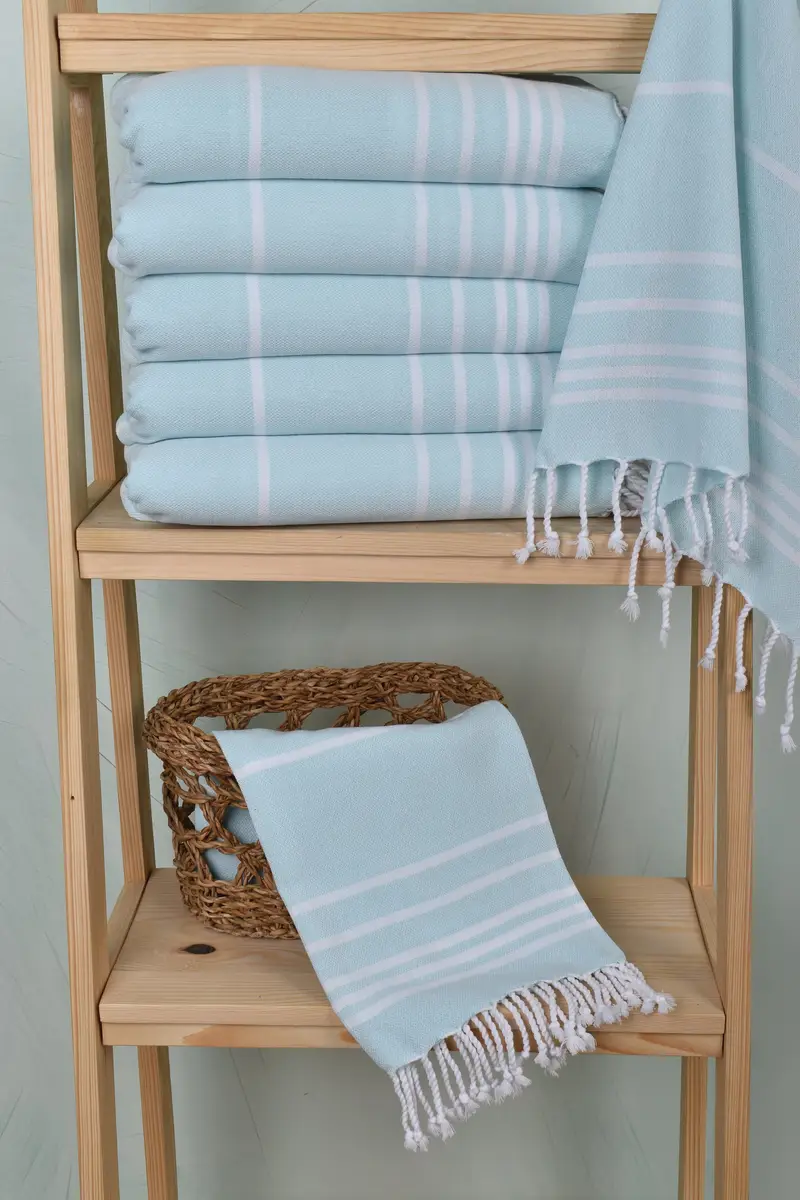 38x18 Cotton Striped Towel, Kitchen Towel, Personalized Kitchen Towel, Embroidery Towel, Bathroom Towels, Custom Name Towel, Embroidery Towels - 3