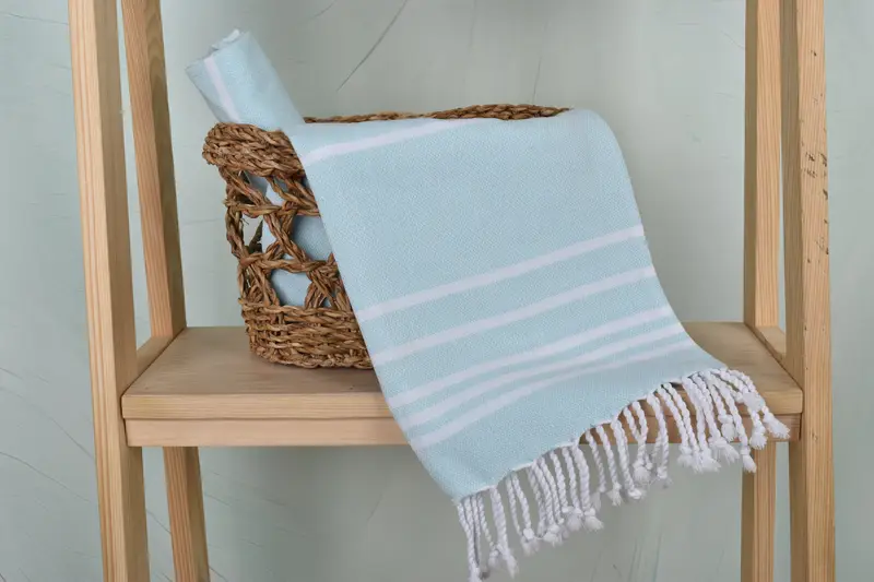38x18 Cotton Striped Towel, Kitchen Towel, Personalized Kitchen Towel, Embroidery Towel, Bathroom Towels, Custom Name Towel, Embroidery Towels - 4