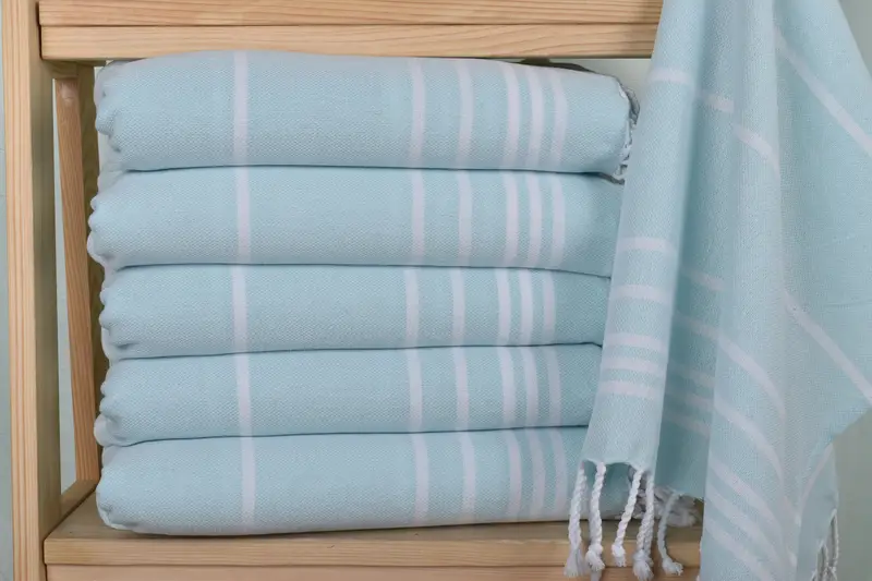 38x18 Cotton Striped Towel, Kitchen Towel, Personalized Kitchen Towel, Embroidery Towel, Bathroom Towels, Custom Name Towel, Embroidery Towels - 2
