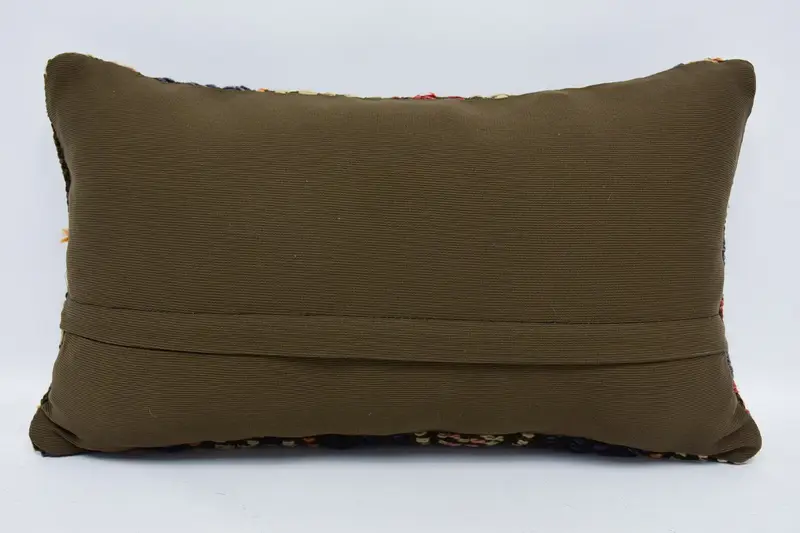 Cushion Cover, Gift Pillow, Pattern Throw Cushion, Vintage Kilim Throw Pillow, Interior Designer Pillow, 12x20 Blue Pillow Cover, Rustic Pillow Case - 6