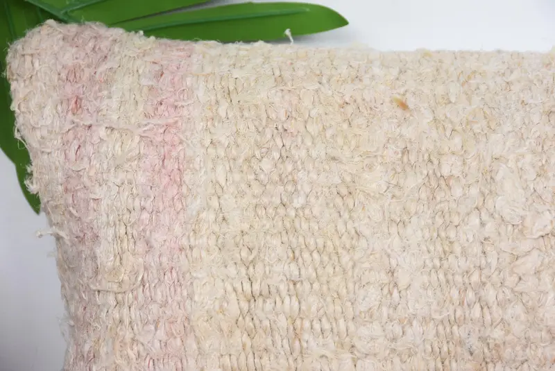Cushion Cover, 8x16 Beige Pillow Cover, Handmade Throw Cushion, Throw Kilim Pillow, Pillow for Couch, Turkish Kilim Pillow - 2