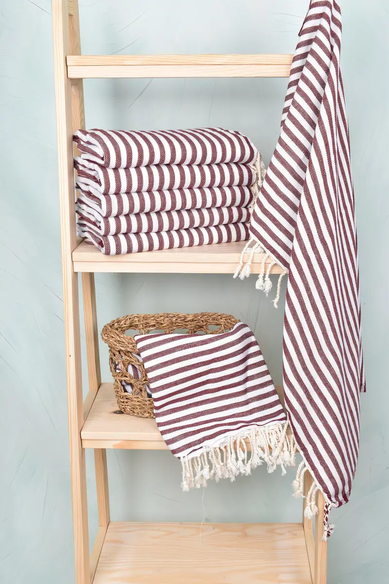 Turkish Bath Towel USA, Luxury towel, 70x40 Cotton Striped Towel, Bachelorette Party Gifts Bridesmaids, Monogram Towels, Engagement Gift, Thin towel - 3