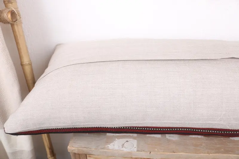 Pillow Cover, Pastel Cushion, 16x43 Red Pillow, Vintage Kilim Throw Pillow, Kilim Cushion Sham, Turkish Bench Cushion, Handmade Kilim Cushion - 7