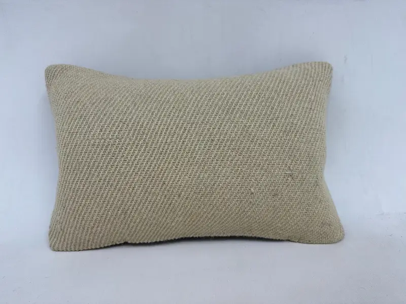 12x20 Inch Beige Southwestern Throw Pillow, Handmade Cushion - 1
