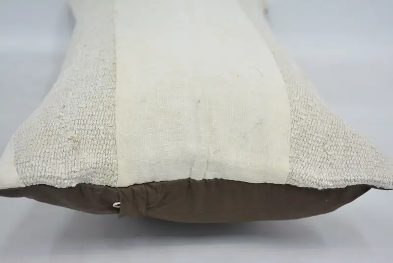 Boho Pillow Sham Cover, Kilim Pillow Cover, Ethnic Pillow Sham, Antique Pillows, Pillow Sham, 12x24 White Pillow, Traditional Cushion Case - 5