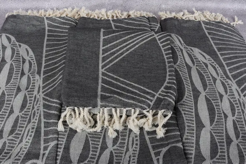 Absorbent Turkish towel, Customized Towels, Soft towel, 68x40 Cotton Striped Design Towel, Traditional Turkish peshtemal for hammam, Luxury towel - 5