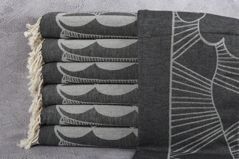 Absorbent Turkish towel, Customized Towels, Soft towel, 68x40 Cotton Striped Design Towel, Traditional Turkish peshtemal for hammam, Luxury towel - 2
