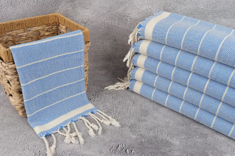 Personalized Gift, Bridesmaid Towel, Kitchen Towel, First Wedding Anniversary Gift, Christmas Favors, Custom Hand Towel, 36x16 Cotton Striped Towel - 3