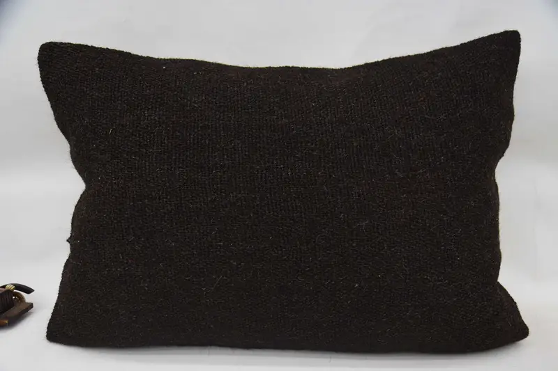 Plaid Turkish Pillow Case, Moroccan Brown Hostess Gift 20x28 inch Euro Sham - 1