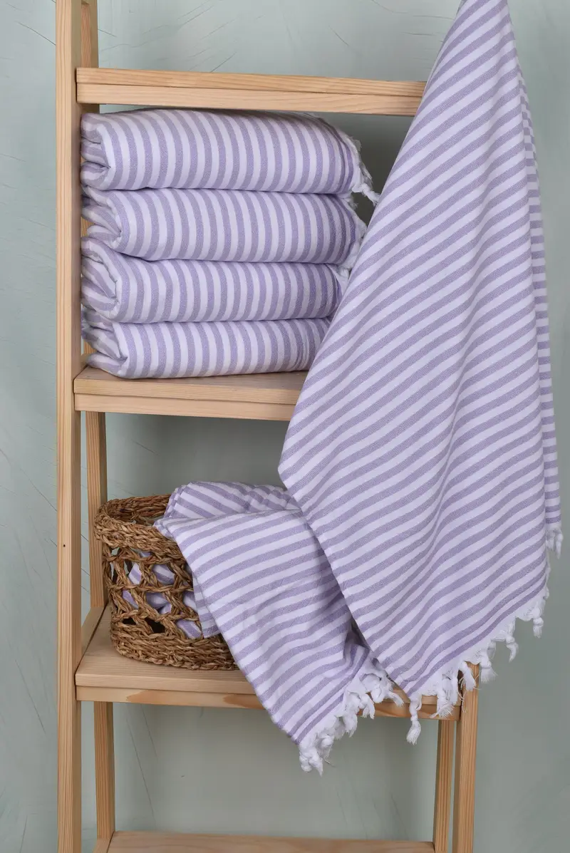 Wedding Gift, Unique Wedding Gift, Bridal Party Gifts, 70x36 Cotton Terry Striped Towel, Bachelor Towel, Turkish bath towel, Home Decor Gifts - 3