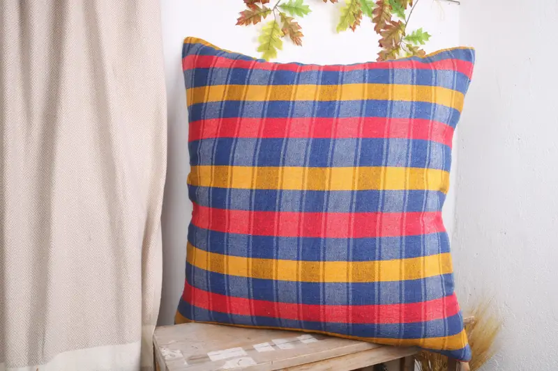 Vintage Kilim Throw Pillow, Aztec Pillow Case, Throw Kilim Pillow, Customized Pillow, 32x32 Blue Cushion Case, Kilim Cushion Sham, Pillow - 4