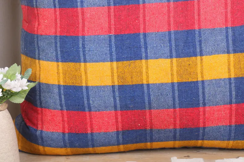 Vintage Kilim Throw Pillow, Aztec Pillow Case, Throw Kilim Pillow, Customized Pillow, 32x32 Blue Cushion Case, Kilim Cushion Sham, Pillow - 3