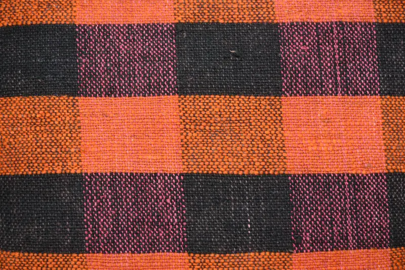 Cotton Pillow Sham, Boho Pillow Sham Cover, Kilim Pillow, Turkish Kilim Pillow, Pillow, 16x16 Orange Pillow Sham, Accent Throw Cushion Case - 3