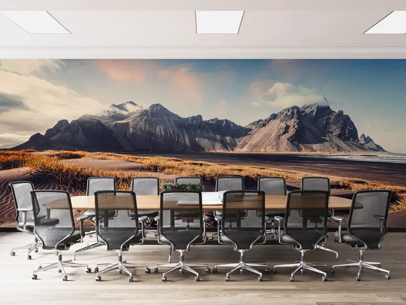 プリント Vestrahorn アイスランド山の風景壁紙 - ネイチャー エレガンス