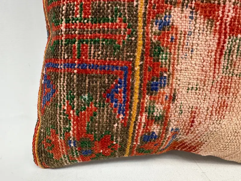Living Room Throw Pillow, Pillow Sham, 14x14 Red Pillow Case, Meditation Cushion, Pillow for Couch, Vintage Pillow, Turkish Pillow - 2