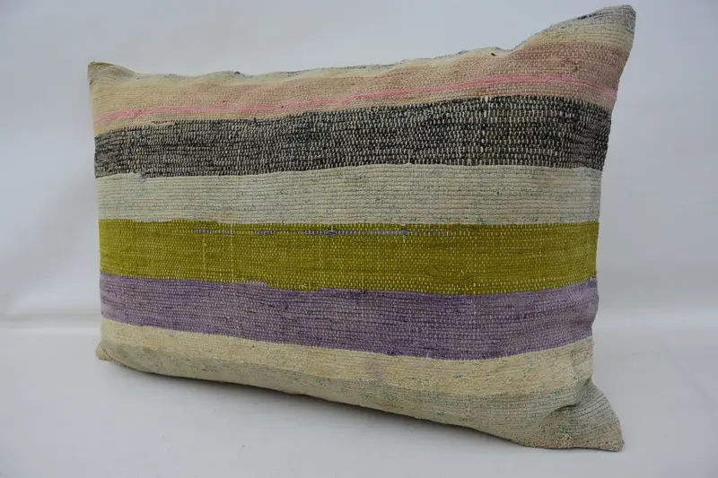 Ottoman Pillow Sham, Couch Pillow, Boho Pillow Sham Cover, Gift Pillow, Cushion, Pillow for Couch, 16x24 Green Pillow - 3