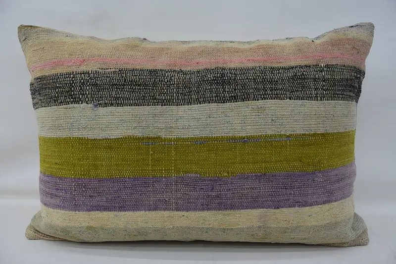 Ottoman Pillow Sham, Couch Pillow, Boho Pillow Sham Cover, Gift Pillow, Cushion, Pillow for Couch, 16x24 Green Pillow - 4