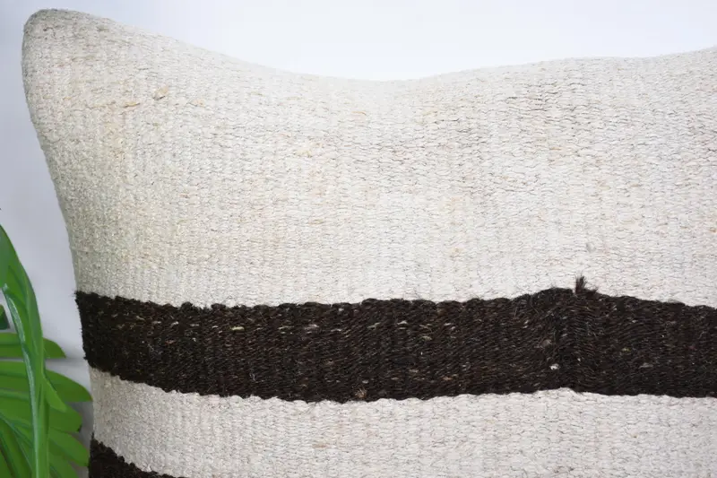 Neutral Throw Pillow Sham, Turkish Kilim Pillow, 16x16 White Pillow Sham, Pillow Sham, Retro Pillow Cover, Boho Pillow Sham Cover, Vintage Pillow - 2