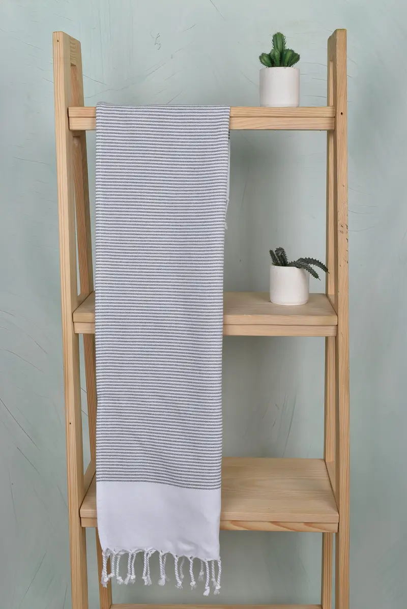 Turkish Tea Towel, Bridesmaid Gifts, 40x18 Cotton Striped Towel, Small Bath Towels, Beach Theme Bachelorette Party, Gym Towel, Christmas Hand Towel - 8