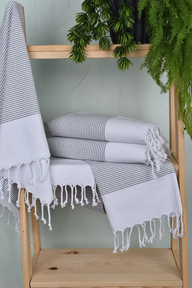 Turkish Tea Towel, Bridesmaid Gifts, 40x18 Cotton Striped Towel, Small Bath Towels, Beach Theme Bachelorette Party, Gym Towel, Christmas Hand Towel - 6