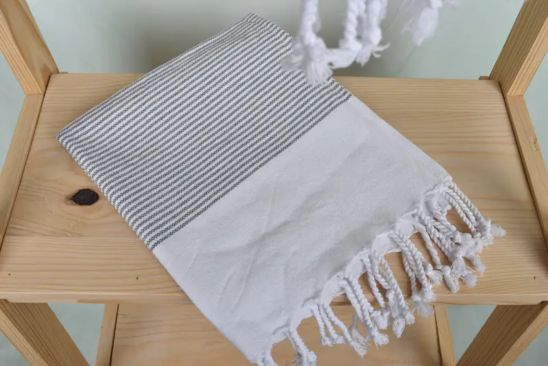 Turkish Tea Towel, Bridesmaid Gifts, 40x18 Cotton Striped Towel, Small Bath Towels, Beach Theme Bachelorette Party, Gym Towel, Christmas Hand Towel - 5