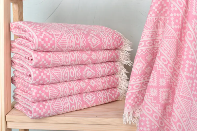 Organic Towel, Bridesmaid Gift, Bachelorette Party Gifts, Gift For Him, Unique Gift, Cotton towel, 68x36 Cotton Geometric Towel, Holiday Towel - 2