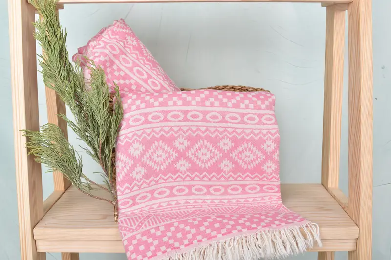 Organic Towel, Bridesmaid Gift, Bachelorette Party Gifts, Gift For Him, Unique Gift, Cotton towel, 68x36 Cotton Geometric Towel, Holiday Towel - 5