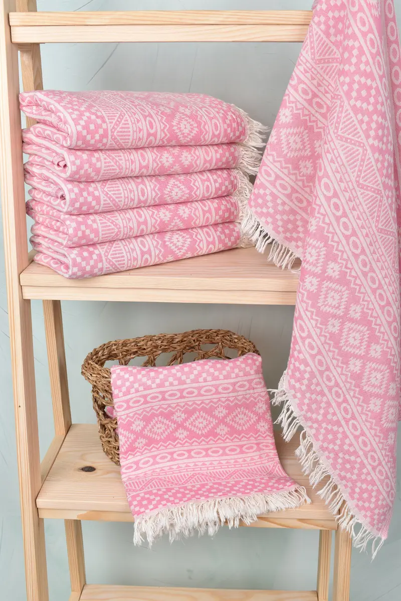 Organic Towel, Bridesmaid Gift, Bachelorette Party Gifts, Gift For Him, Unique Gift, Cotton towel, 68x36 Cotton Geometric Towel, Holiday Towel - 4