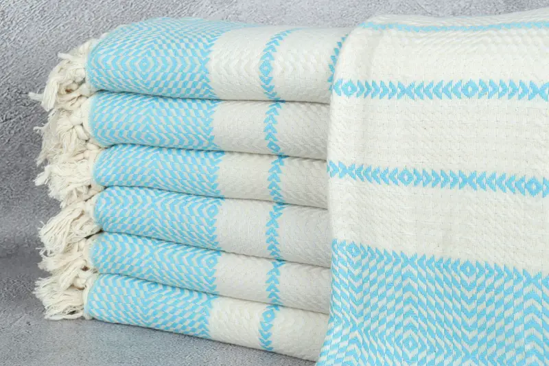80x40 Cotton Diamond Towel, Monogram Beach Towel, Bridesmaid Gifts, Lightweight Turkish towel, Wedding Hand Made Gift, Bridesmaid Proposal Gift - 1