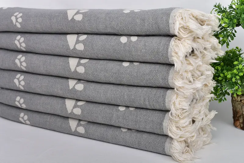 Wedding Towel, Luxury towel, 70x36 Cotton Paw Design Towel, Monogram Turkish Towel, Customized Turkish Towel, Wedding Gifts Towel, Bachelor Gift - 4