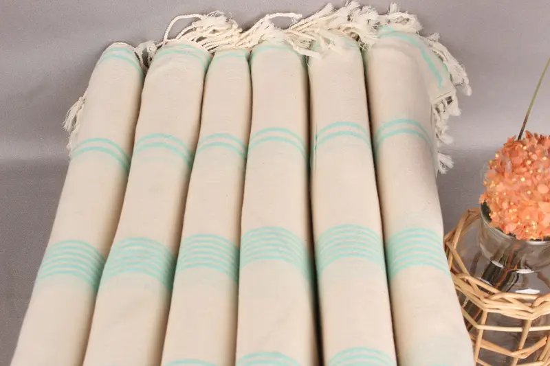 Quick-dry peshtemal, Best Friend Gift, Christmas Favors, Turkish hand towel, Wedding Hand Made Gift, Luxury Beach Towel, 80x36 Cotton Striped Towel - 3