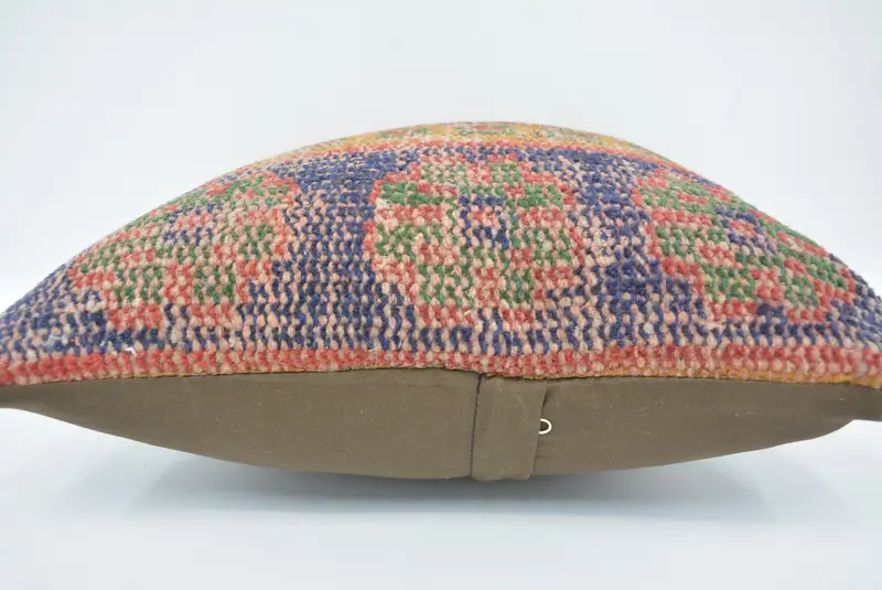Kilim Cushion Sham, Cushion Cover, 16x16 Red Cushion, Luxury Cushion Case, Pillow for Couch, Kilim Pillow Cover - 5