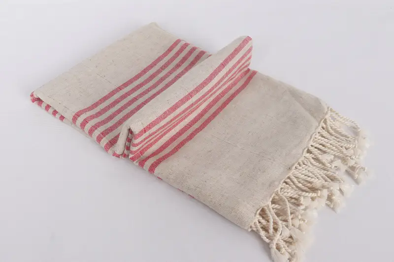 Travel towel, Embroidery Towel, 70x40 Linen Striped Towel, Housewarming Gift, Wedding Gift For Bride, Wedding Anniversary Gift, Sand-resistant towel - 6