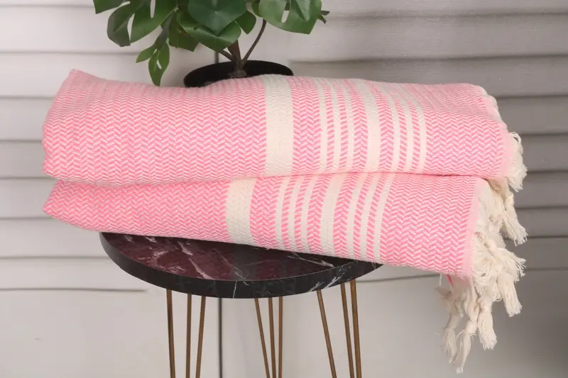 40x18 Cotton Striped Towel, Customized Towels, Turkish Tea Towel, Custom Turkish Towel, Small Bath Towels, Custom Hand Towel, Custom Name Towel - 3