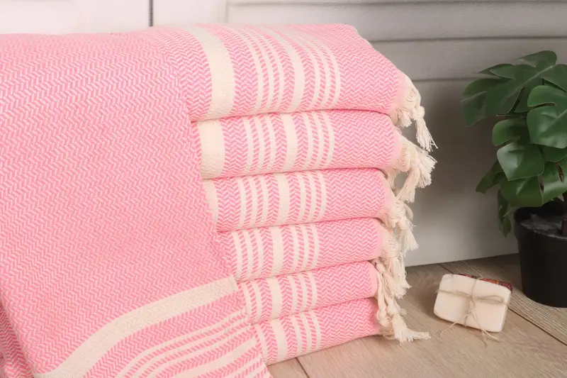 40x18 Cotton Striped Towel, Customized Towels, Turkish Tea Towel, Custom Turkish Towel, Small Bath Towels, Custom Hand Towel, Custom Name Towel - 1