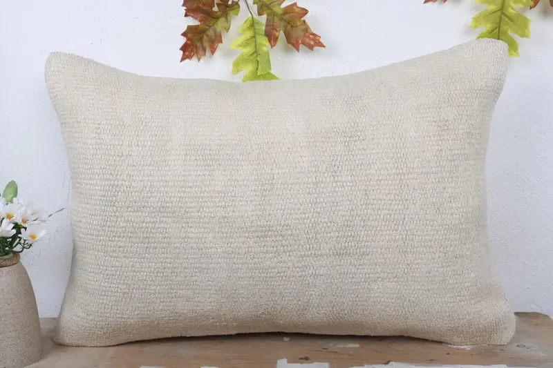 Pillow for Couch, Neutral Throw Pillow Case, 16x24 White Cushion Case, Oriental Pillow Sham, Kilim Cushion Sham, Boho Pillow Sham Cover, Cushion - 2